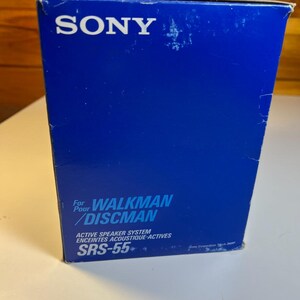 Vintage sony srs-55 active speaker system walkman discman nos made in japan 1991 image 9