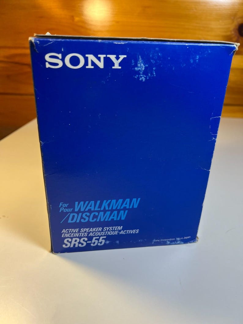 Vintage sony srs-55 active speaker system walkman discman nos made in japan 1991 image 9