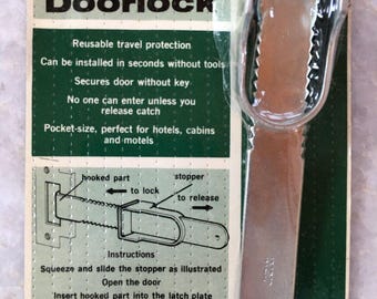 Vintage made in japan metal keyless travel/portable personal safety door lock!