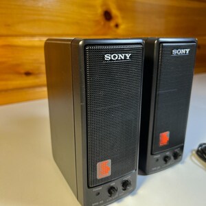 Vintage sony srs-55 active speaker system walkman discman nos made in japan 1991 image 15