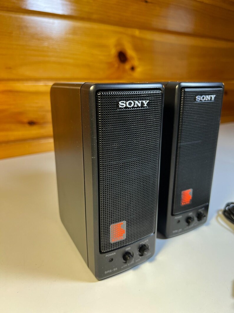 Vintage sony srs-55 active speaker system walkman discman nos made in japan 1991 image 15