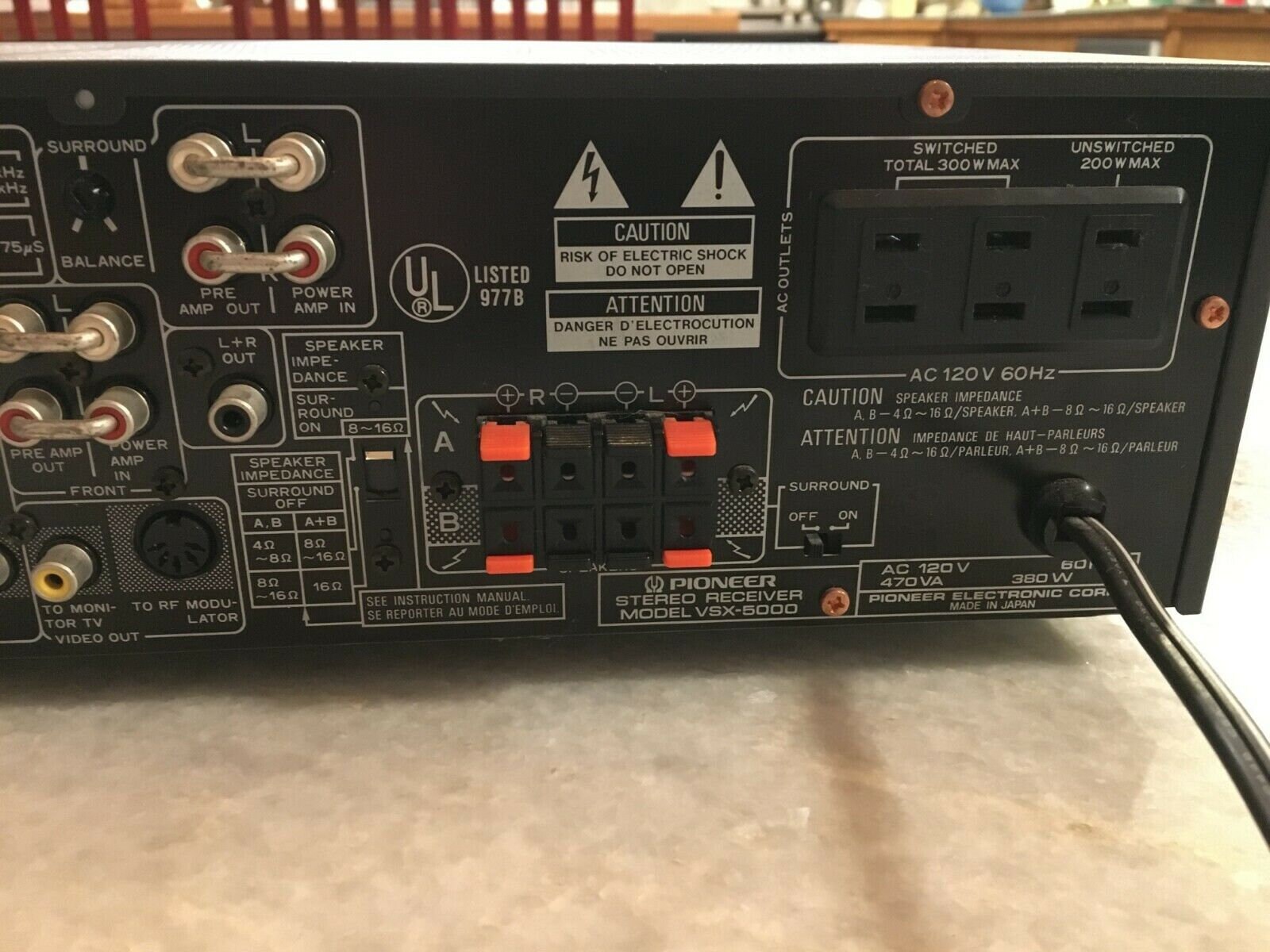 Vintage 1986 Pioneer Vsx5000 Stereo Receiver/amplifier 100wpc Etsy