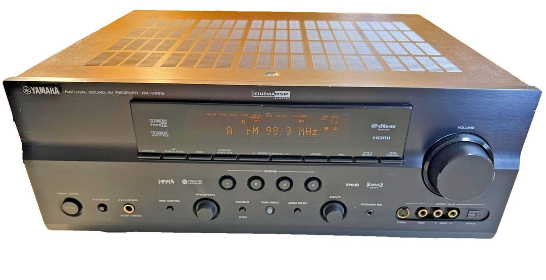 Yamaha Rx-v663 7.1 Chan Hdmi Receiver Reciever Dolby Optical