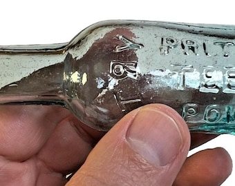 Antique try pritchards baby medicine bottle backwards r variant portland maine