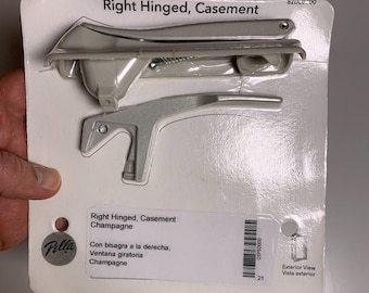 Manija de palanca para ventana abatible derecha Pella 82dl0200, color champán