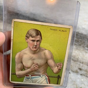 Rara tarjeta coleccionable de boxeo victoriano frank klaus temprano pittsburgh pa y nueva york