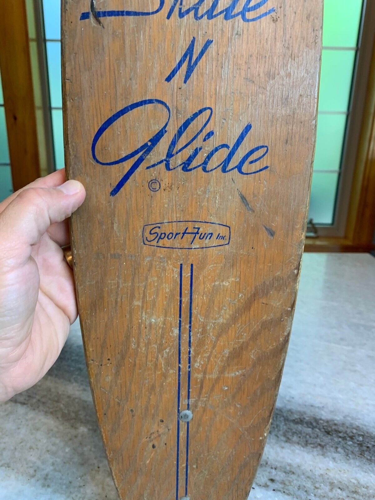 希少な1960年代のヴィンテージ木製スケートボード、スケート＆グライド