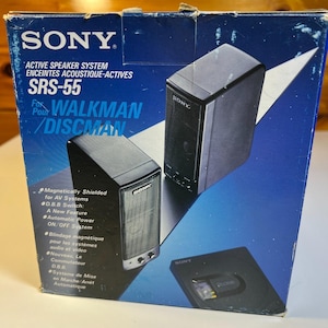 Vintage sony srs-55 active speaker system walkman discman nos made in japan 1991 image 8