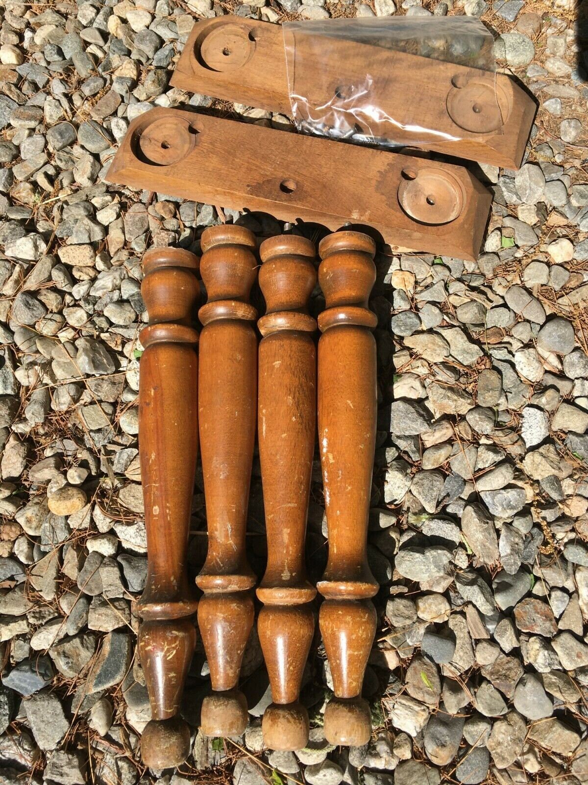 13.25 Wooden Table Legs w/Mounting Hardware Angled Etsy