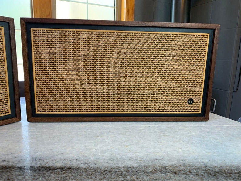 Vintage Mid Century Modern Mcm Wood Wooden Bookshelf Speakers Buchanan