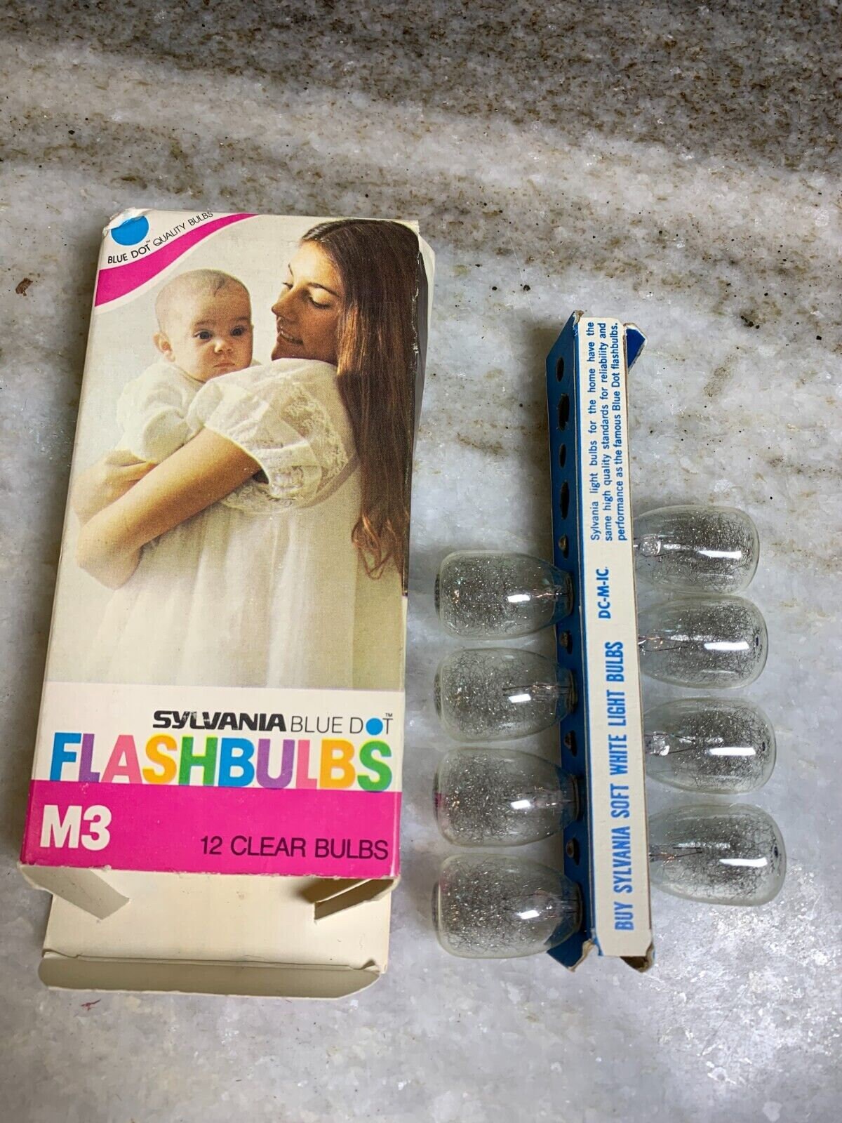 3 Boîtes D'ampoules Flash Sylvania M2B Point Bleu Vintage 36 Ampoules USA