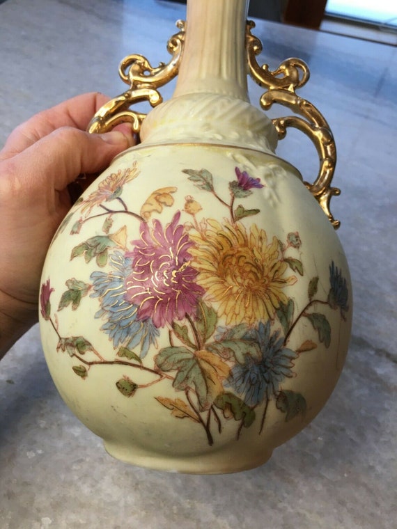 Antique Rw Rudolstadt Germany Hand Painted Porcelain Art Nouveau