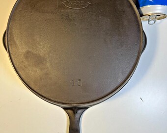 Fine thin light smooth favorite piqua ware cast iron skillet frying pan ohio #10