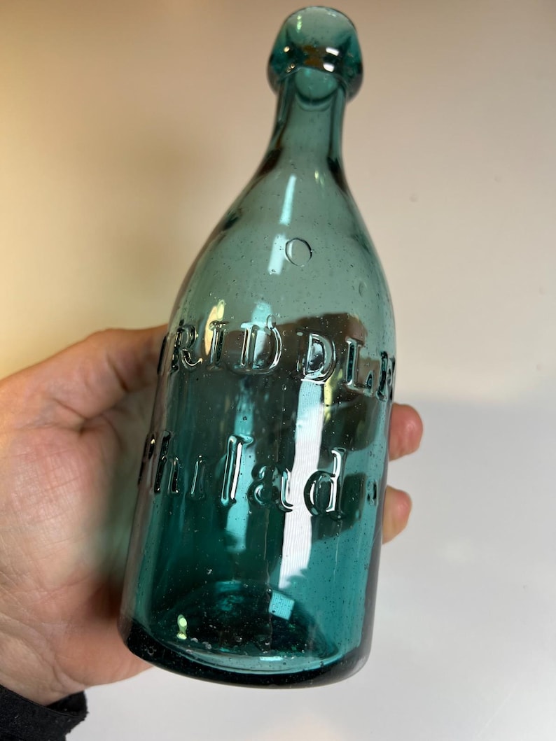 Antique Soda Bottle Iron Pontil William Riddle Blobtop Blob Top ...