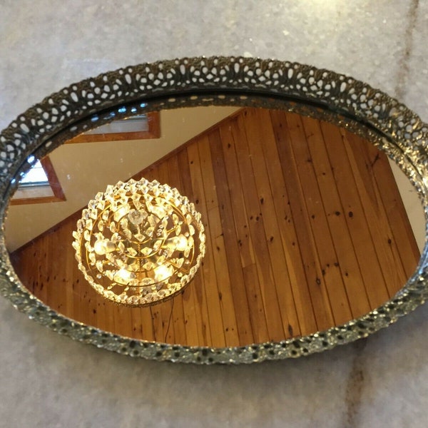 Antique Table Mirror Centerpiece Table Etsy