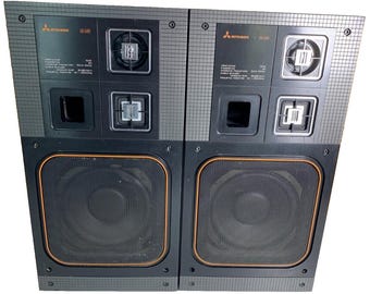 Vintage Cicena Cleo Neon Speakers, 1980s Music-activated