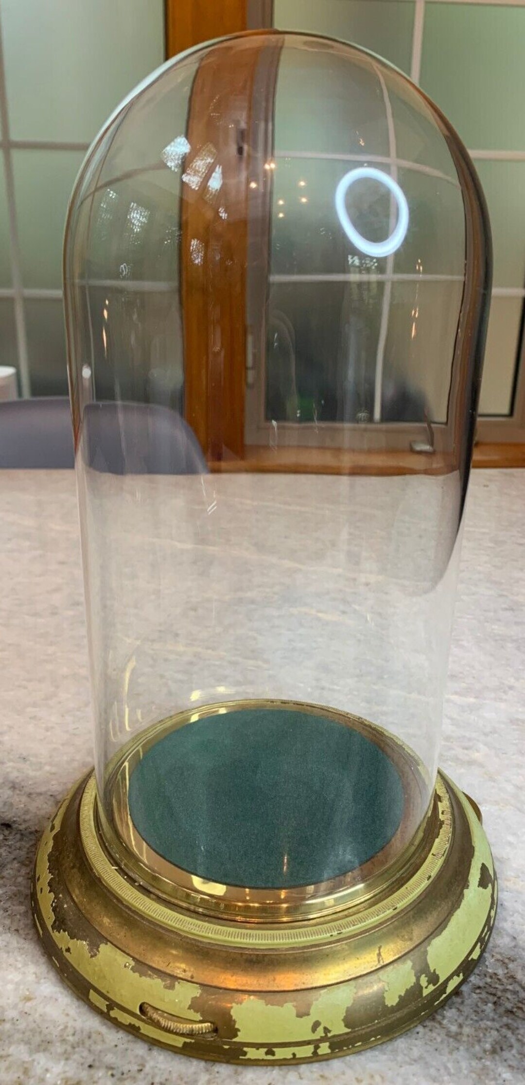 Antique Glass Dome Bell Jar/cloche Specimen Display W/metal Etsy