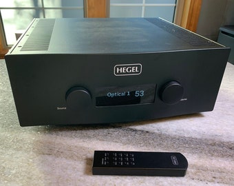 Pro professional hegel h590 integrated amplifier w/ remote, 300 watts! "stereo"