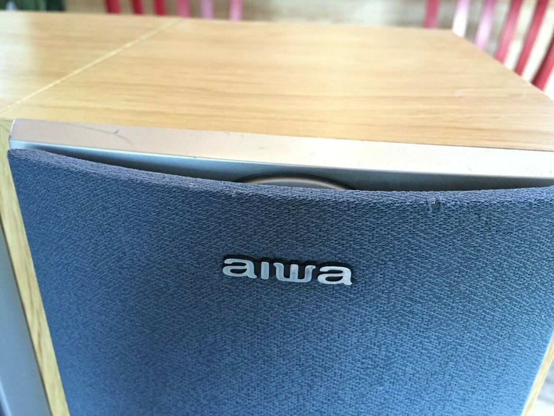 Vintage Aiwa Sxm55 Biamp Bookshelf Speakers Rca Plug & Etsy