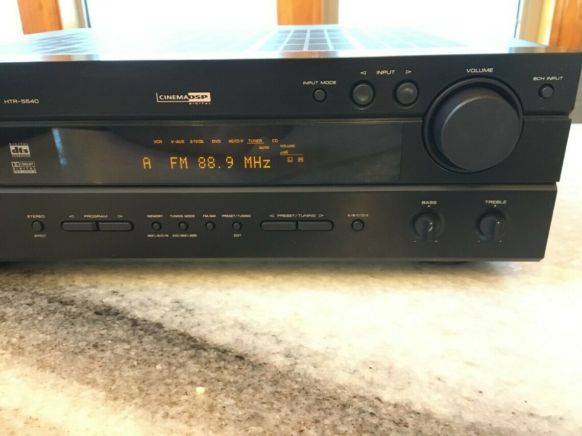 Yamaha htr5540 am/fm stereo receiver .06 thd 80wpc w/optical Etsy