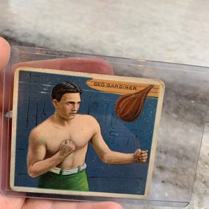 Raro cartão colecionável vitoriano geo george gardiner de boxe irlanda e nova york
