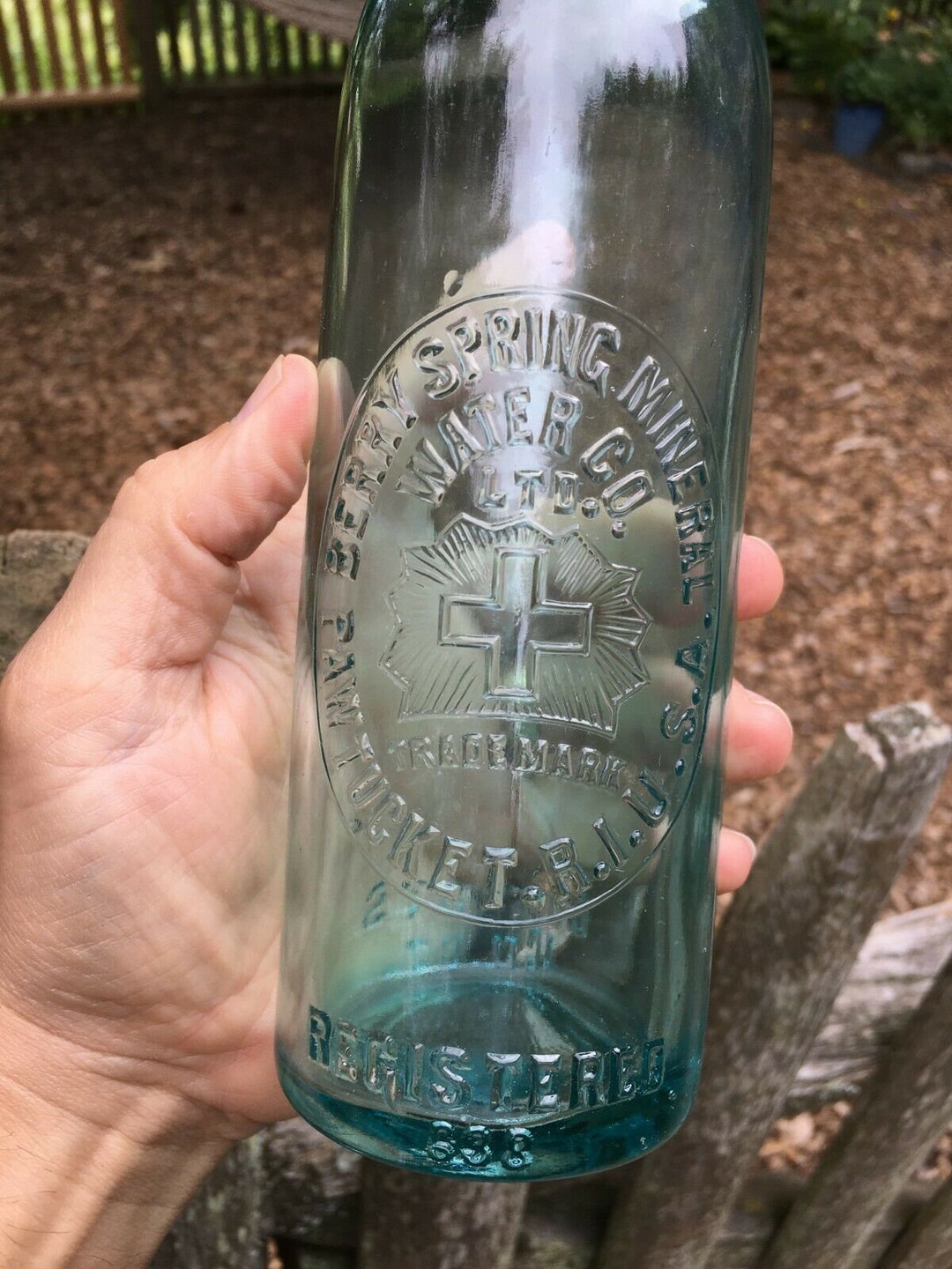 Antique Berry Spring Water Mineral Co. Pawtucket Rhode Island 16 Ounce