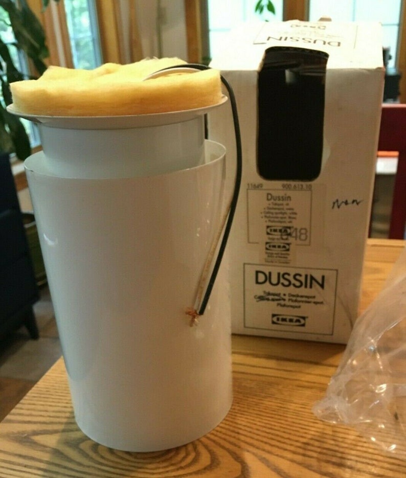 nos vintage ikea dussin white ceiling can/canister spotlight 11649 900.