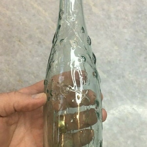 Antique embossed lime juice bottle aqua 1880-1910 rose & co yorkshire england uk