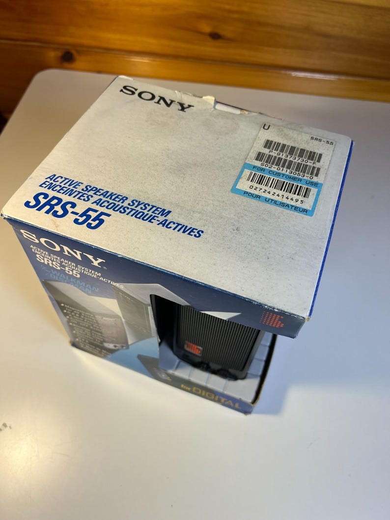 Vintage sony srs-55 active speaker system walkman discman nos made in japan 1991 image 4