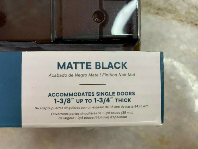 National Hardware N700150 Barn Door Lock, Matte Black, New, Free