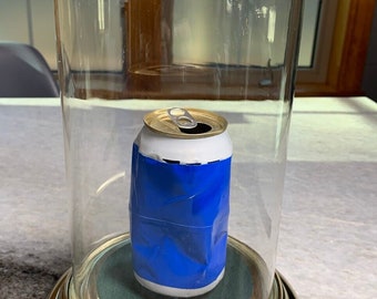 Vintage glass dome bell jar cloche specimen display w/ adjustable feet!