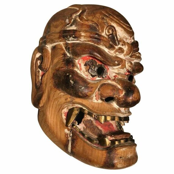 Antique, ethnographic, niō guardian 仁王 kongōrikishi (金剛