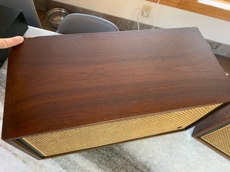 Vintage Mid Century Modern Mcm Wood Wooden Bookshelf Speakers Buchanan