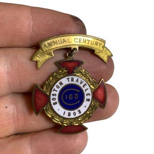Antique wheelmen wheelman bicycle bike badge medal pin pinback 1903 boston law