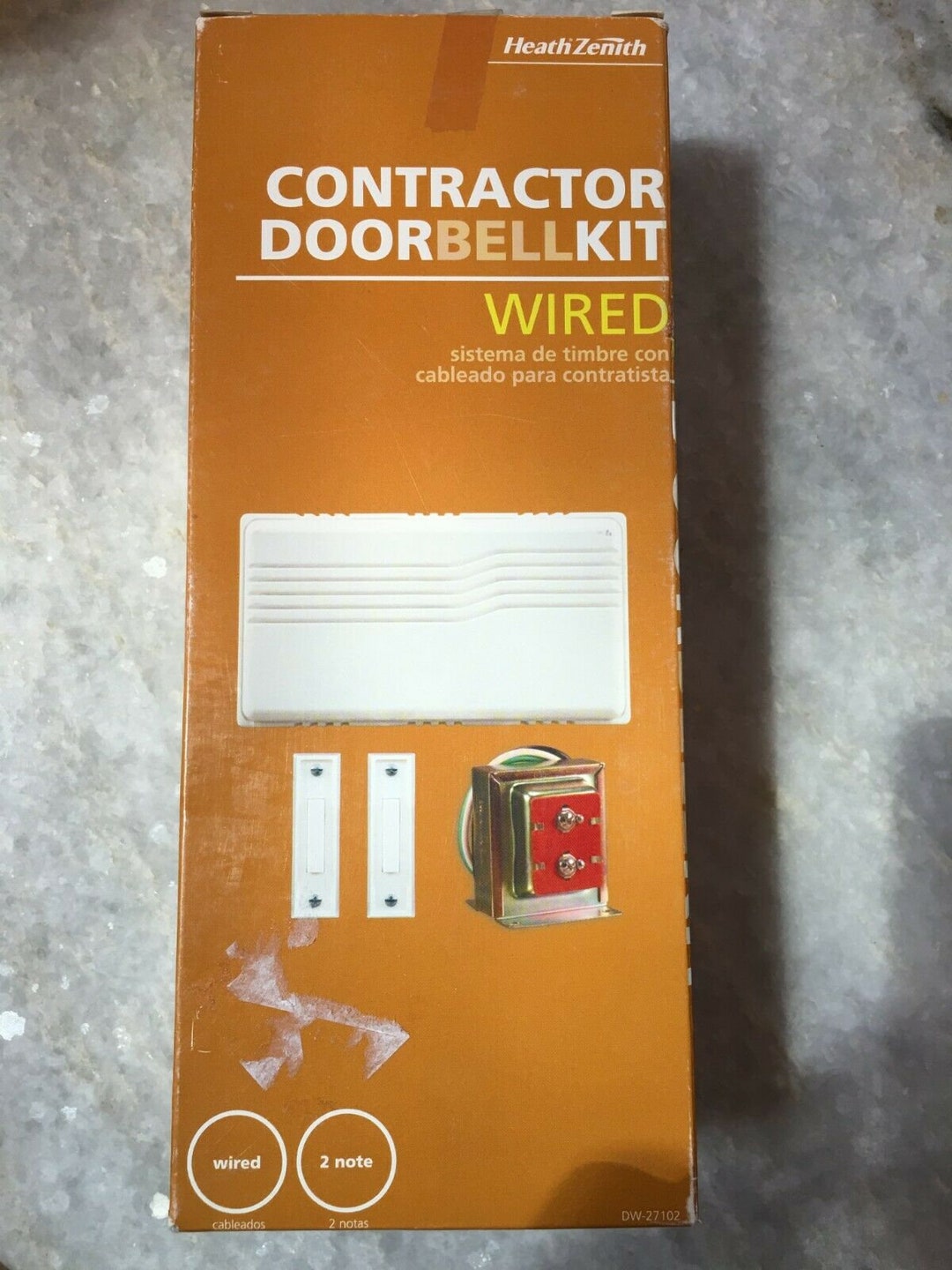 Heath Zenith Wired Door Chime Kit W/ Mixed Lighted Push Buttons Dw