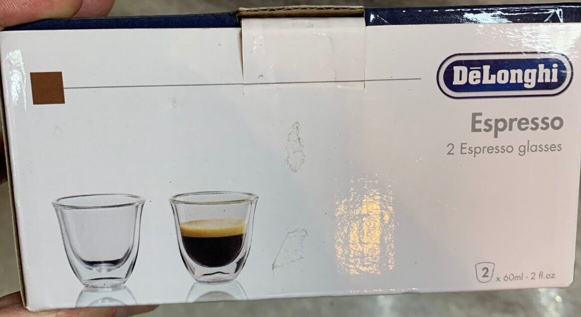 Delonghi Double Walled Latte Macchiato Espresso Thermo Glass 
