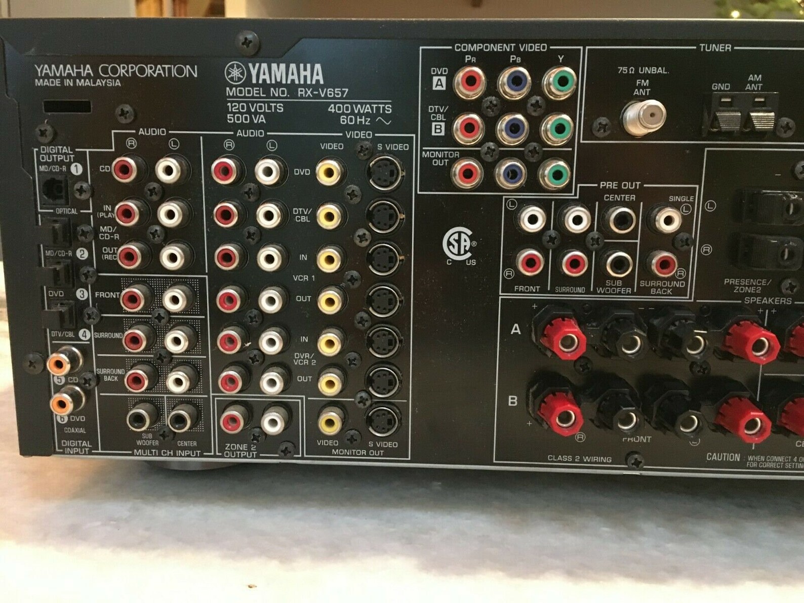 Yamaha rxv657 natural sound a/v 5.1 95wpc stereo receiver Etsy