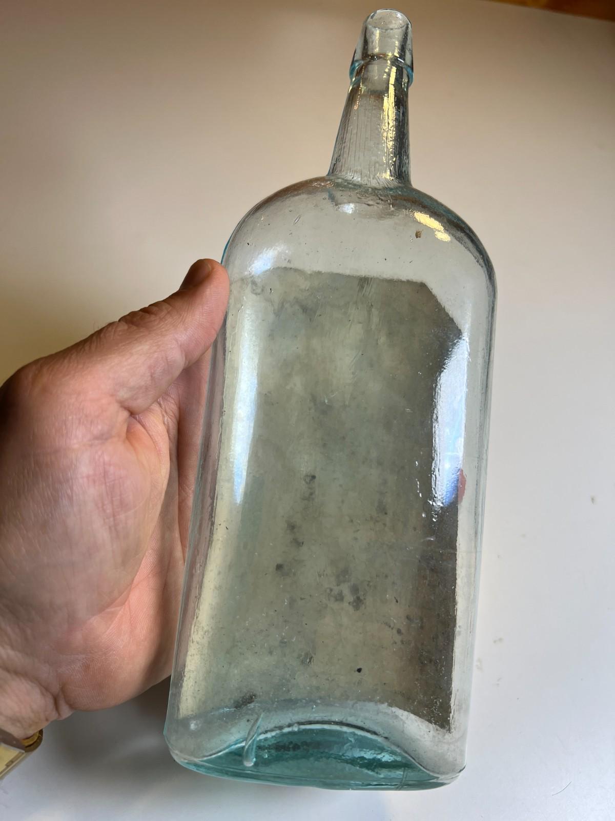 Antique Witch City Ammonia Bottle Label Taper Collar Concord Nh