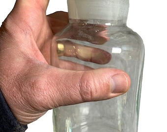 Bocal apthocary en verre vintage avec couvercle et couvercle 500 ml