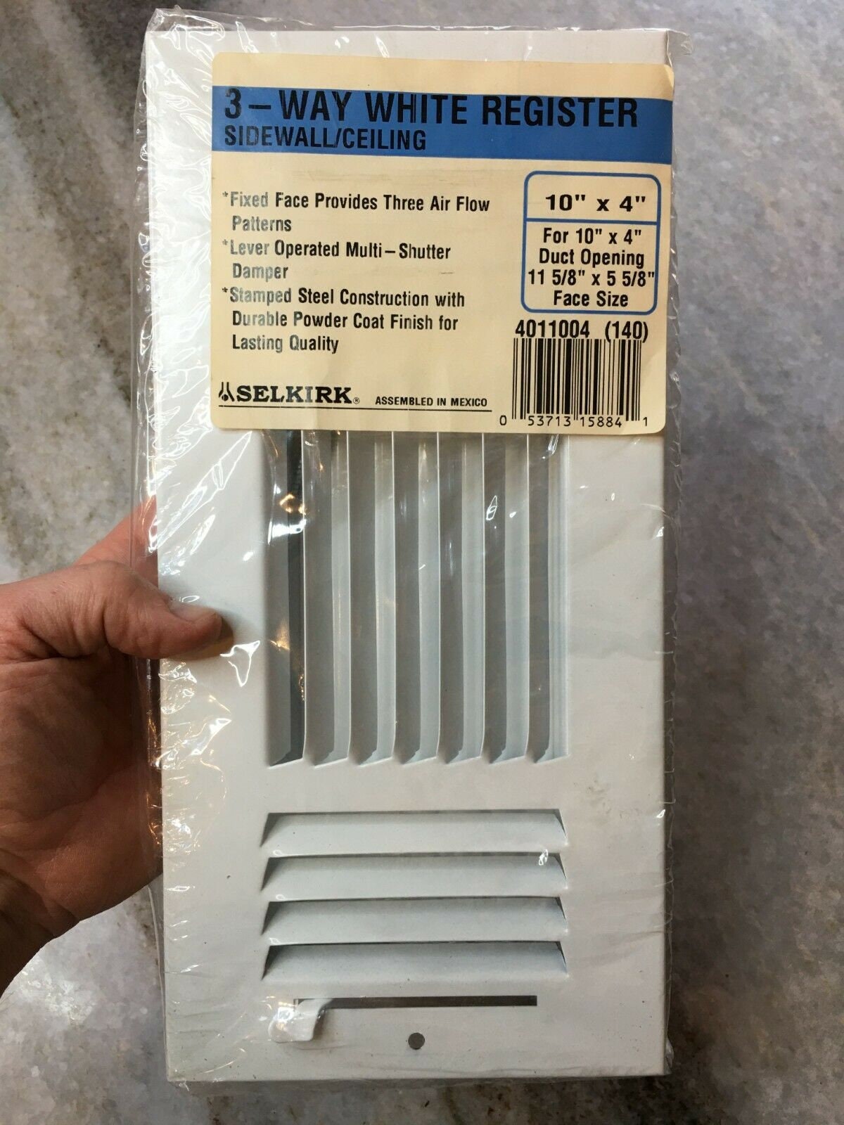 10x4 White Steel 3-way Register Wall/floor/ceiling Duct - Etsy