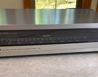 Vintage 1980s 80s yamaha t-10 am/fm analog stereo tuner silver japan japanese