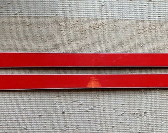 Vintage 1990s hot dog red elan super 180s decorative skis unmounted blank decks