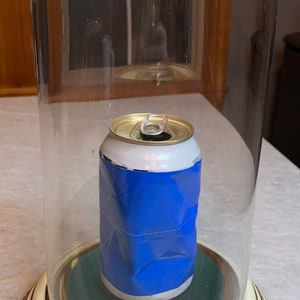 Antique glass/metal cloche bell jar dome for specimens display showcase!