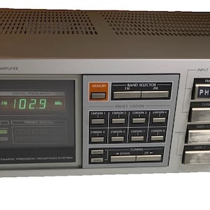 Vintage 1980s 80s onkyo tx-26 silver face stereo receiver reciever japan phono