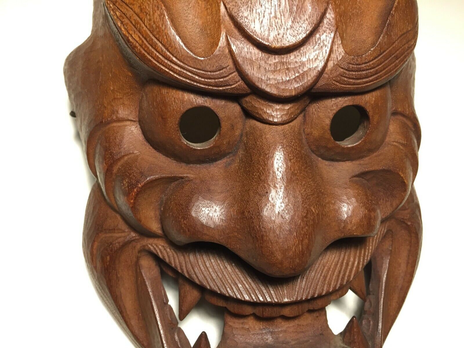 Antique c1963 japanese wooden mask signed Etsy