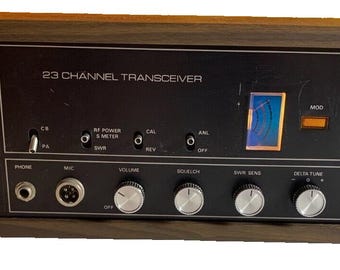 Radio CB Trinidad SBE-11CB vintage de los años 60, 70 y 70, de madera, 23 canales