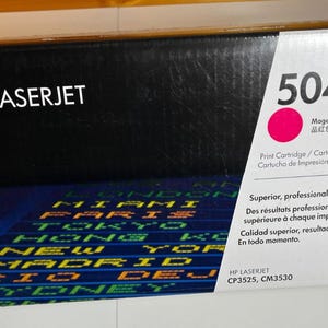 Nuova cartuccia di toner originale HP CE253A magenta 504A per LaserJet CP3525 CM3530