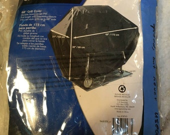 Universal barbecue grill cover 68" for cart style grills | heavy gauge pvc