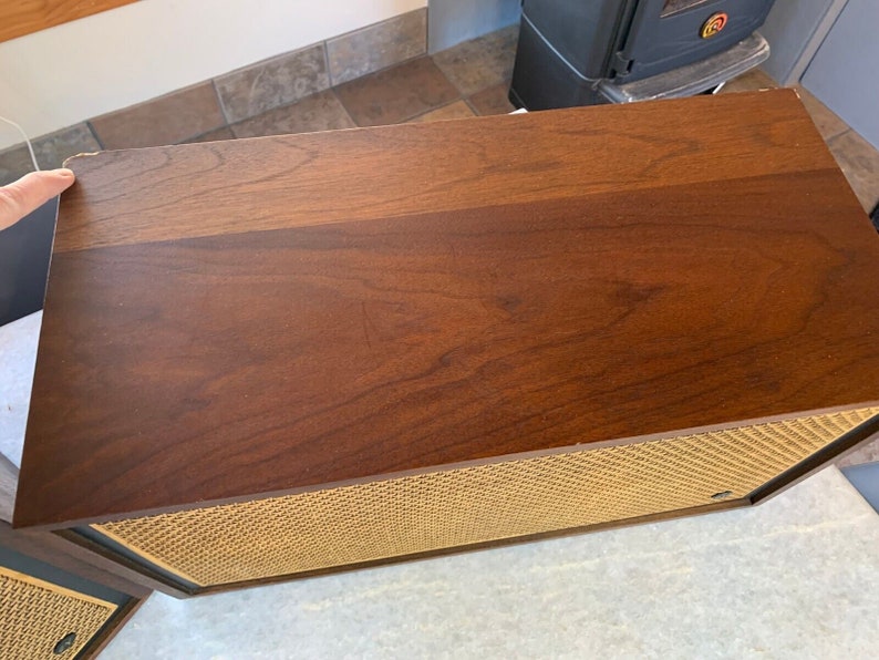 Vintage Mid Century Modern Mcm Wood Wooden Bookshelf Speakers Buchanan