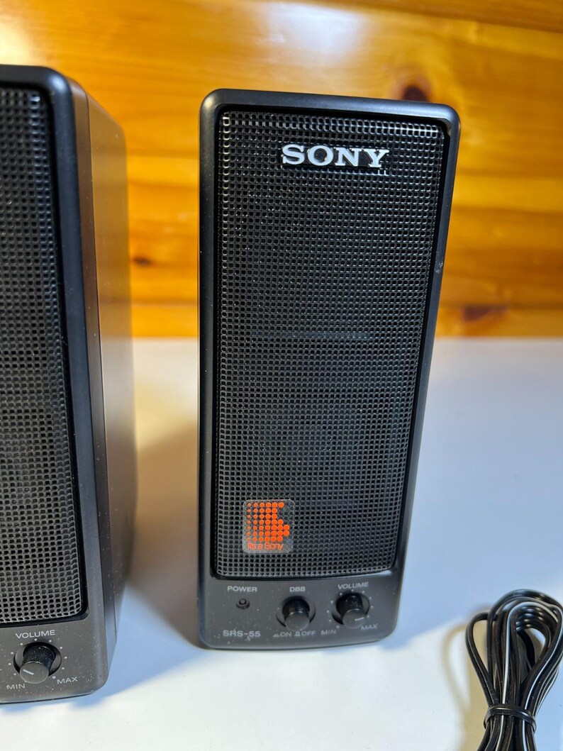 Vintage sony srs-55 active speaker system walkman discman nos made in japan 1991 image 14